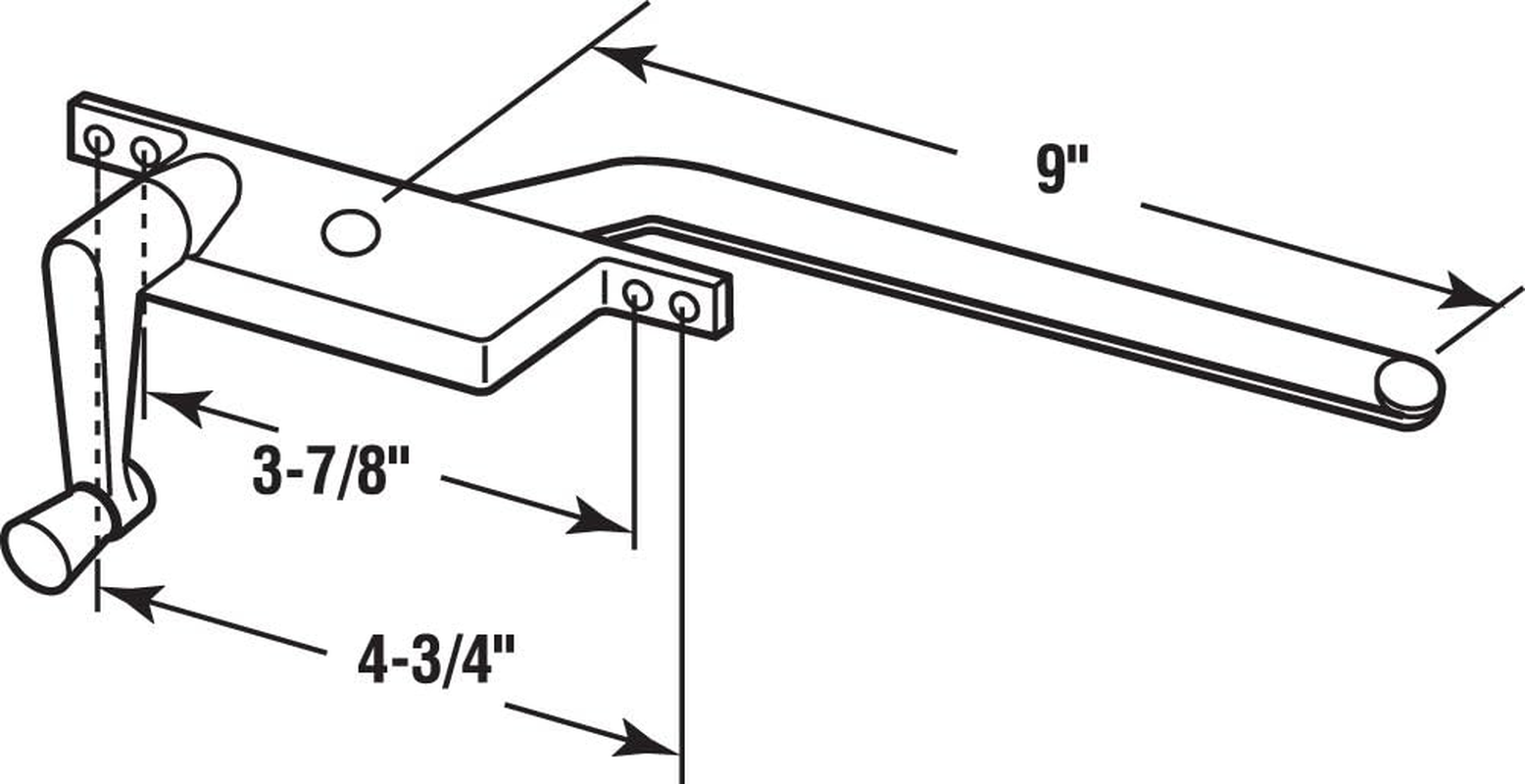 Prime-Line Products H 3517 Casement Operator, 9-Inch Square Type, Left Hand, Bronze image number 1