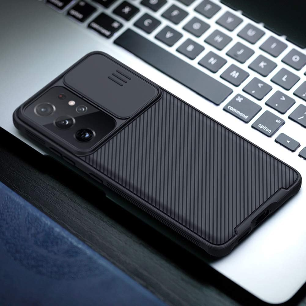 Cloudvally Samsung Galaxy S21 Ultra Case with Camera Cover, Full-Body Protective & Slim Fit, Camera Protection Case Only for Samsung Galaxy S21 Ultra 5G 6.8 Inch (2021 Release), Black