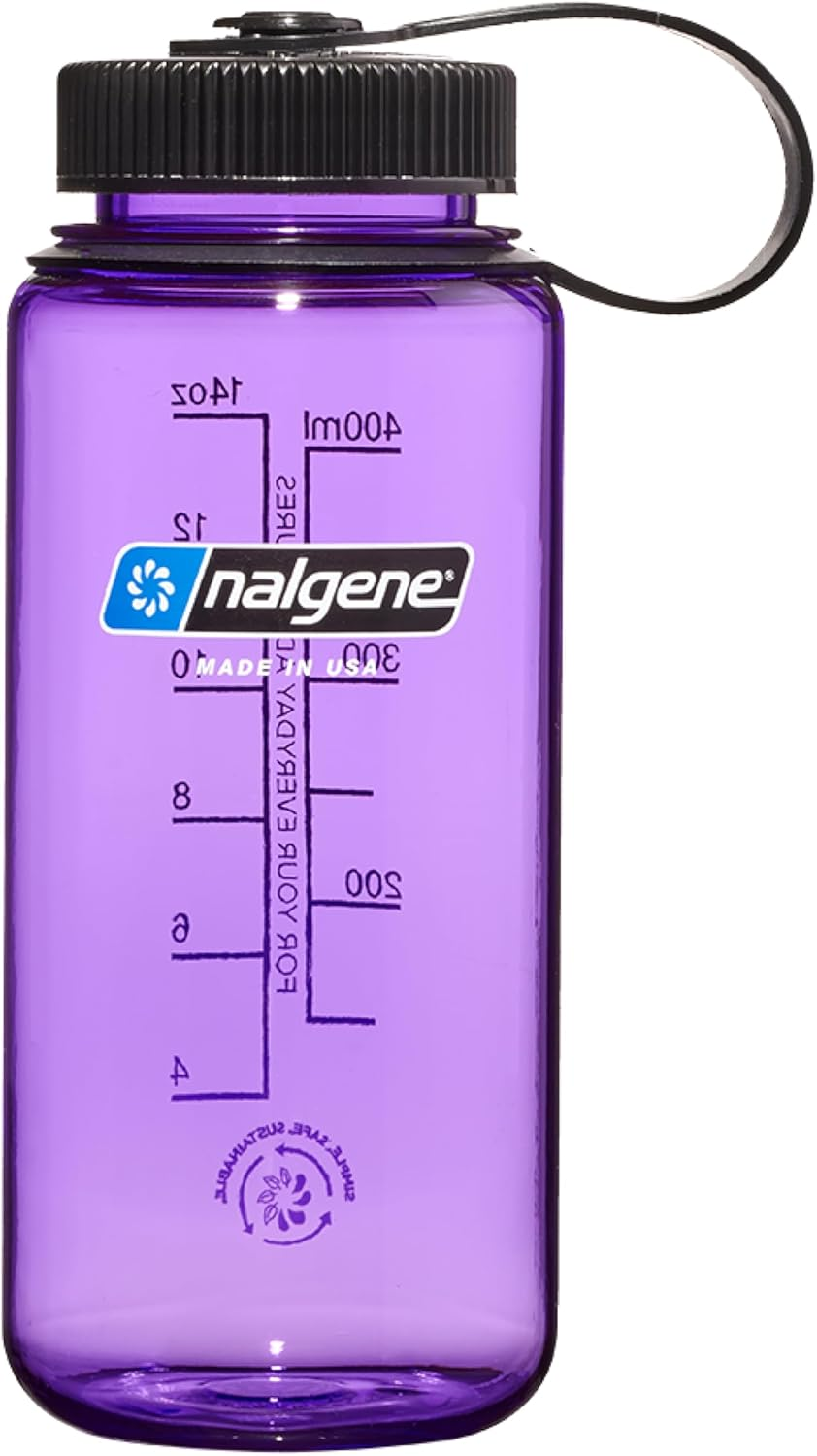 Nalgene Sustain Tritan Bpa-Free Water Bottle Made with Material Derived from 50% Plastic Waste, 16 OZ, Wide Mouth, Purple image number 6
