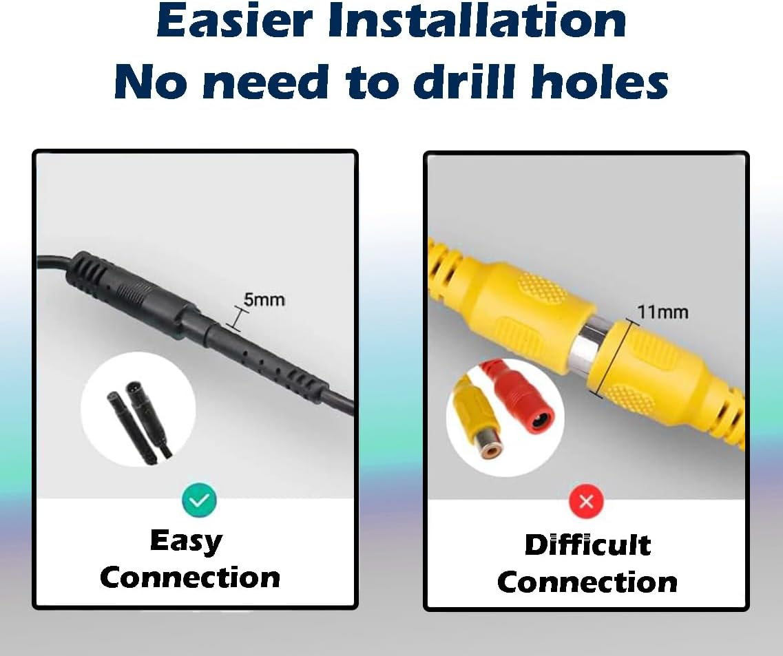 Goodsby Backup HD Camera Rear View License Plate Night Vision Waterproof Compatible with Kenwood Car Radio DDX26BT DDX340BT DDX376BT DDX396 DMX125BT DMX907S DMX7705S DMX7706S DNX6990HD image number 6