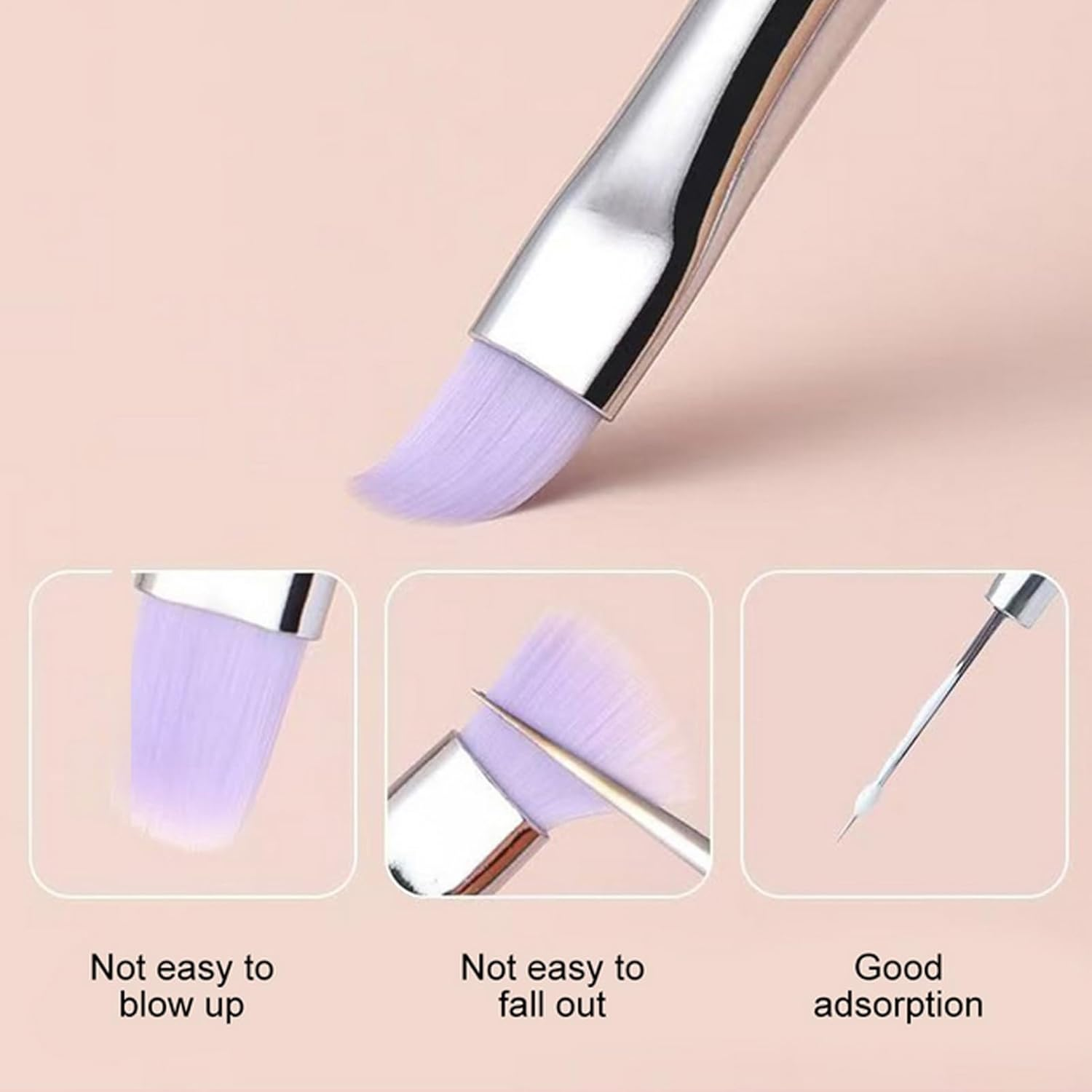 Wjnflqn Nail Paint Brush | Nail Liner Brush | Dotting Stamping Gel Polish Painting Tool for Art Home Salon Beginners Professional for Manicure image number 6