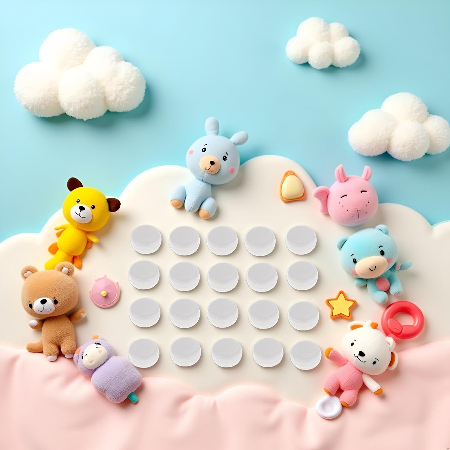 20 Pcs White Rattle Box Noise Maker Insert Squeaker Plastic Ring Box Repair Fix Baby Rattle Accessories (15Mm) image number 5