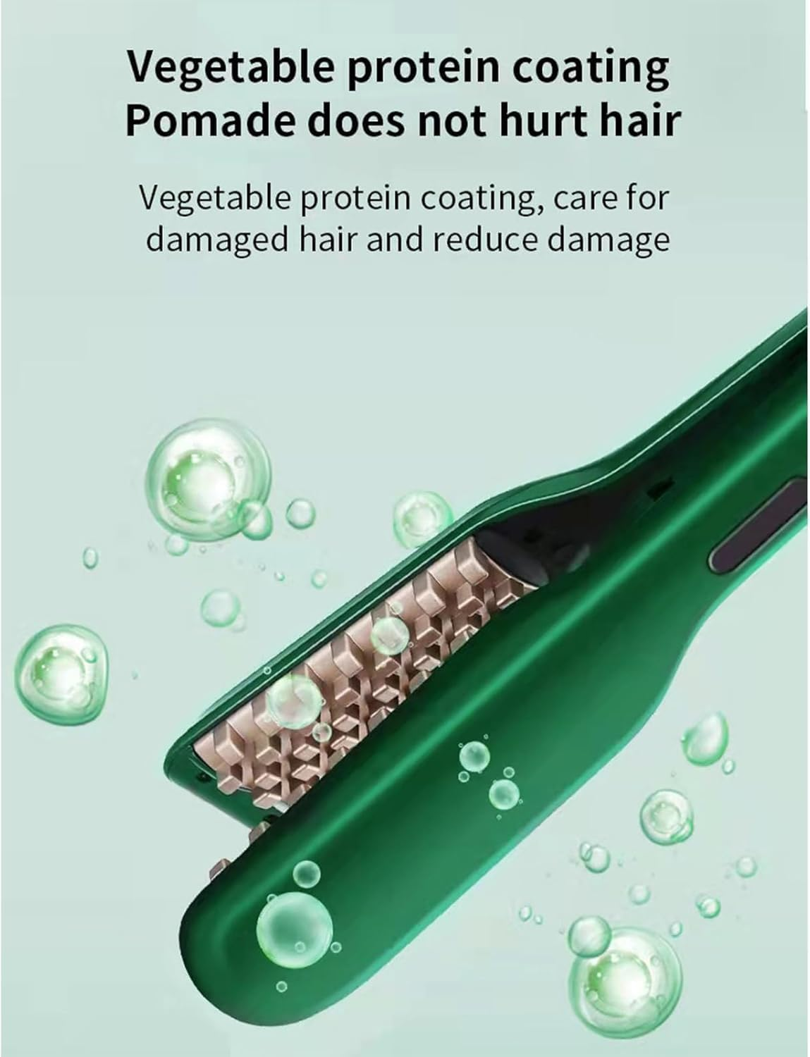 Linzezon Ceramic Hair Iron for Volumizing Fluffy Hairstyle, 3D Grid Crimper Curling Iron Corn Perm Splint Perm Styler Adjustable Temp Auto Shut-Of (Emerald) image number 3