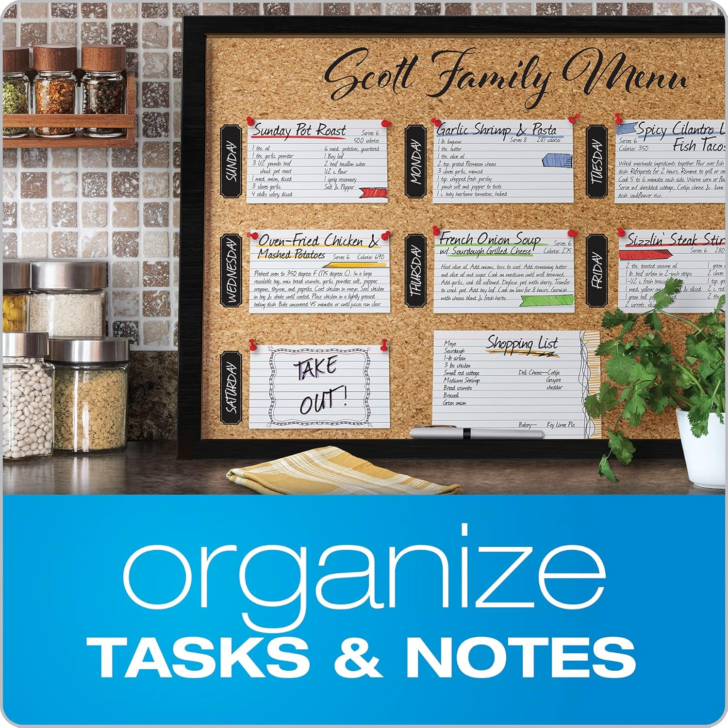 Oxford Index Cards, 500 Pack, 4X6 Index Cards, Ruled on Front, Blank on Back, White, 5 Packs of 100 Shrink Wrapped Cards (40178)