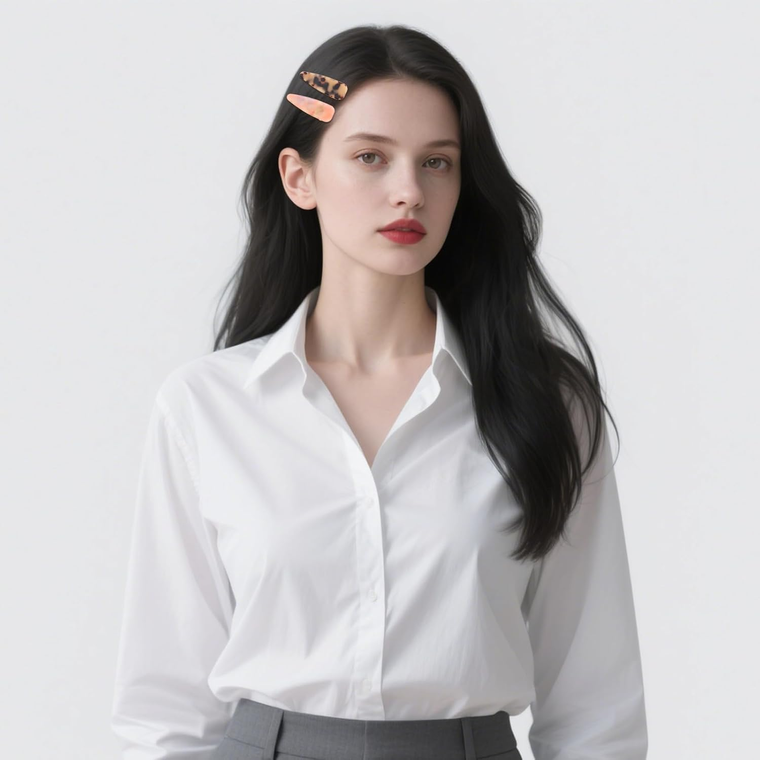 Exipsat Hair Clips for Women Large Vintage Style Snap Clip for Thick Hair 7 Pack Flat Hair Clips image number 6