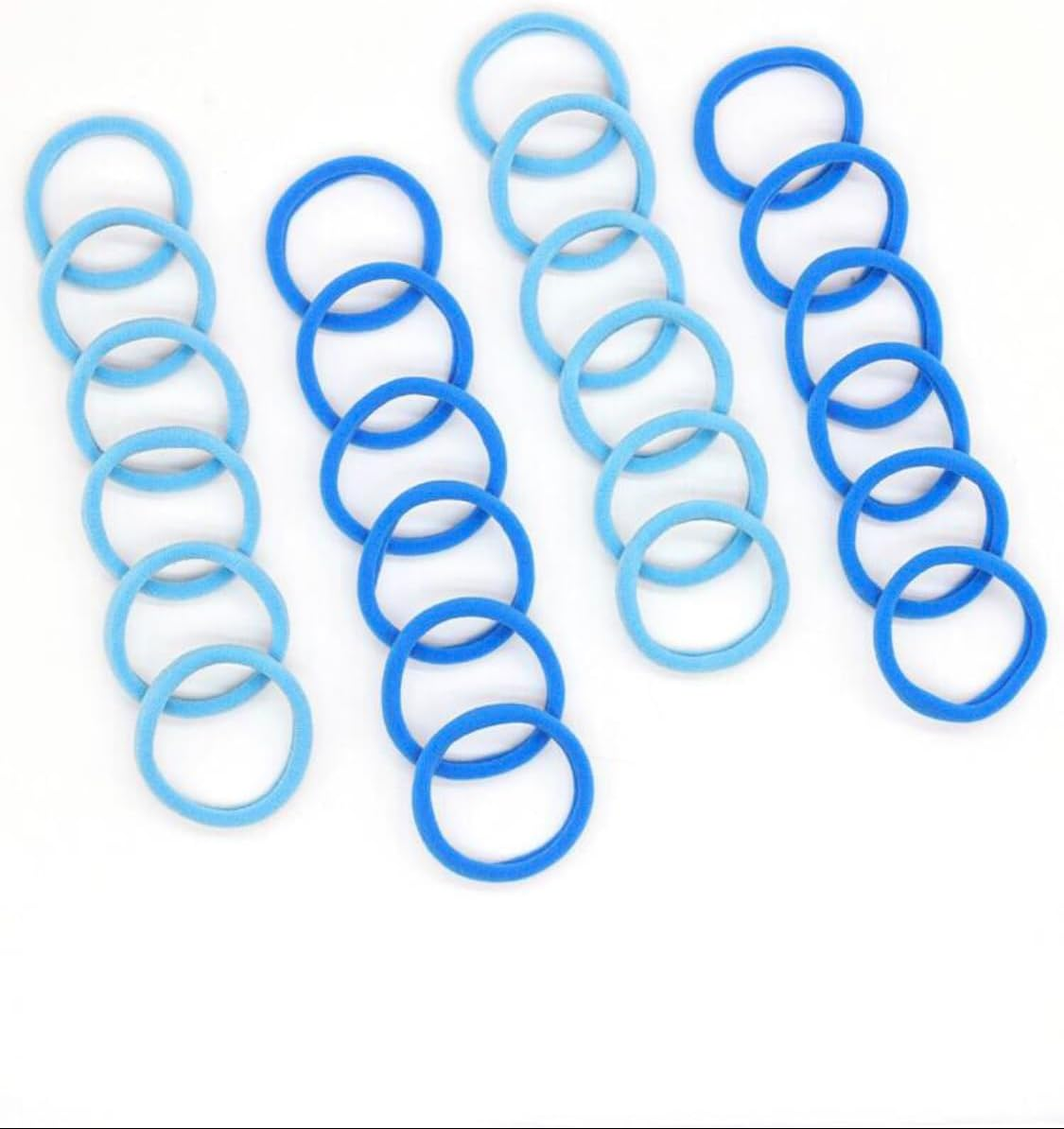 (Blue) 50 Hair Bobbles for Women, Men or Girls - Available in Various Colours - Very Soft, Will Not Pull or Damage Hair image number 1