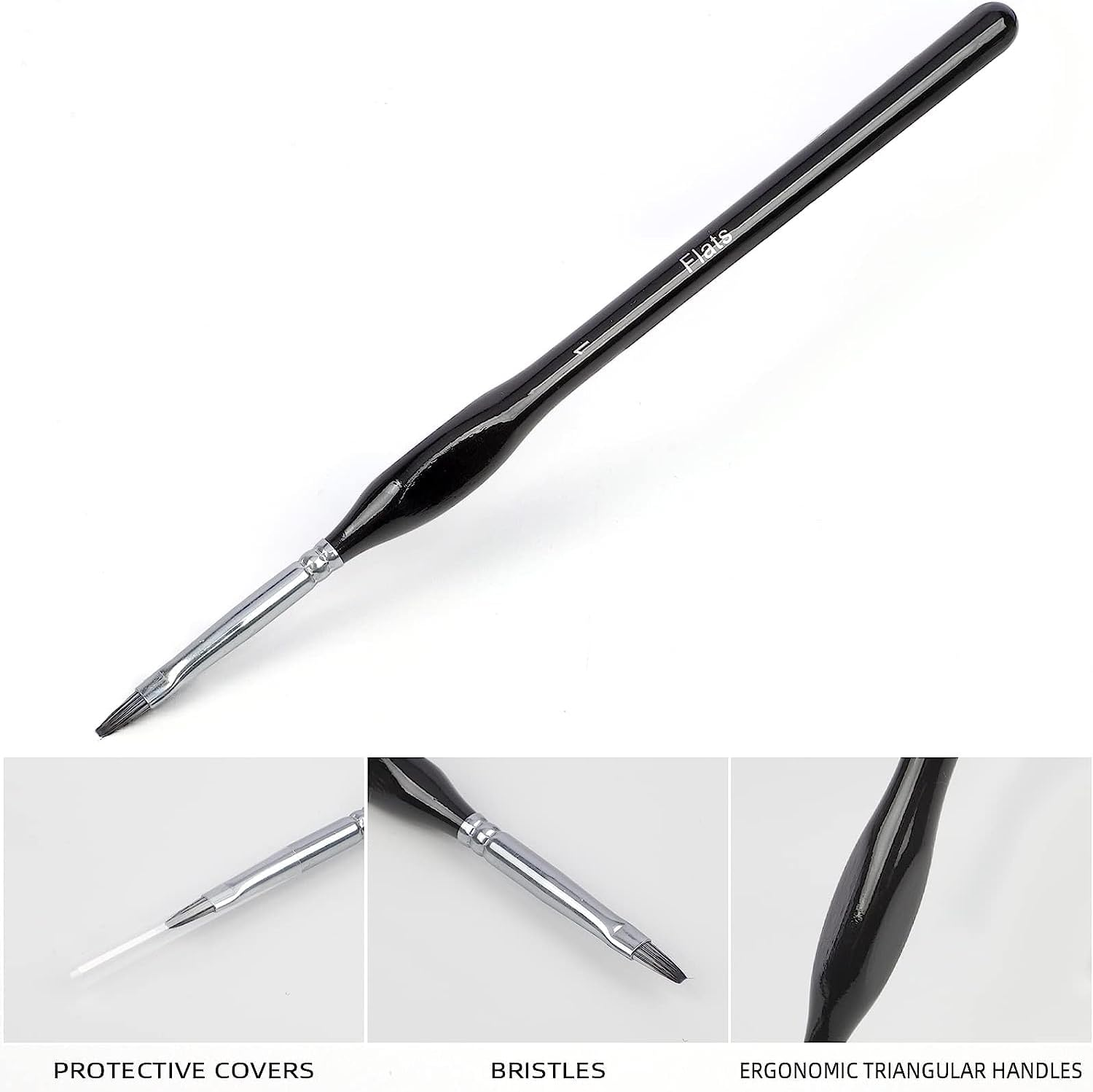 Professional 15Pcs Fine Detail Paint Brush Set, Miniature Detail Paint Brush Set, Watercolor Face Painting Brushes Set for Acrylic, Oil, Watercolor, Face, Scale Model Painting image number 1