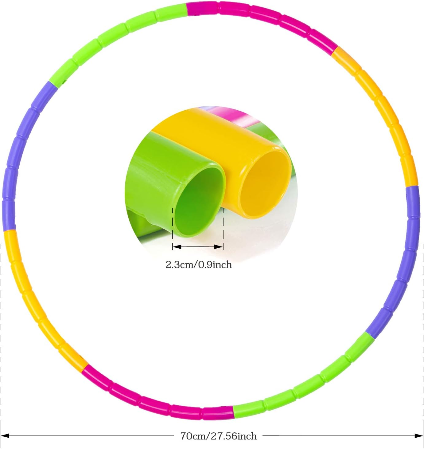 Hoola Hoop for Kids Detachable Exercise Children Hoopa for Sports & Playing image number 3