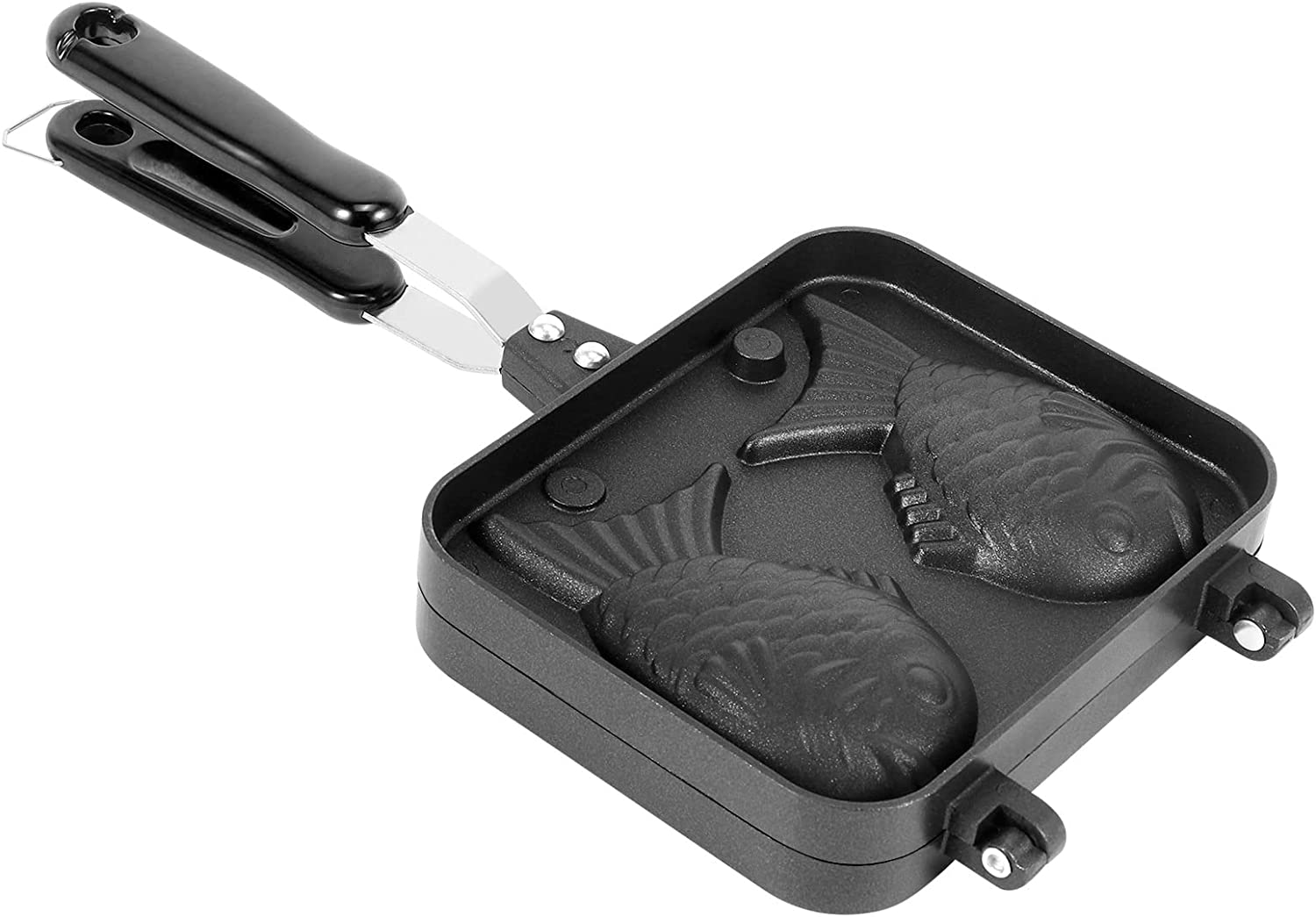 OVNSHVN Waffle Cake Maker, Double Fish Shaped, Nonstick, 36.5*18*3.5Cm, Gas Compatible image number 3