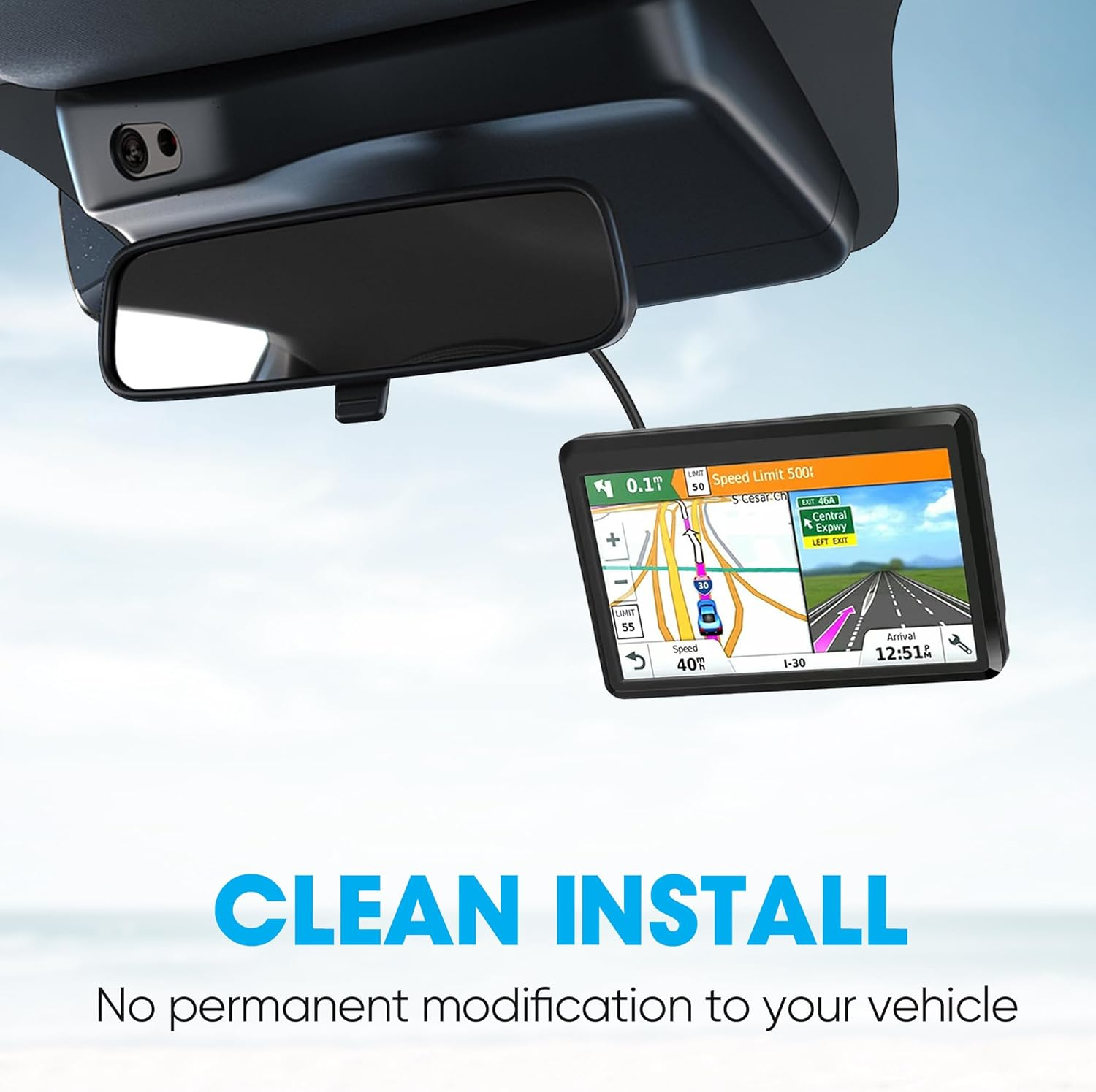 Dash Cam Power Adapter,(10P Type H) Compatible with Select Hyundai/Kia,Connect to Auto-Dimming Rearview Mirror,Built-In Hide Power Adapter Charging Cable for Garmin Nuvi GPS Dashcam Mirror Camera image number 4