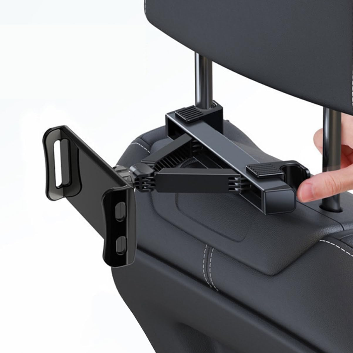 Car Rear Seat Phone Holder Tablet Bracket, 1Pc Triangular Retractable Arm Headrest Tablet Holder, Car Rear Seat Phone Holder Universal Tablet Bracket Headrest image number 4