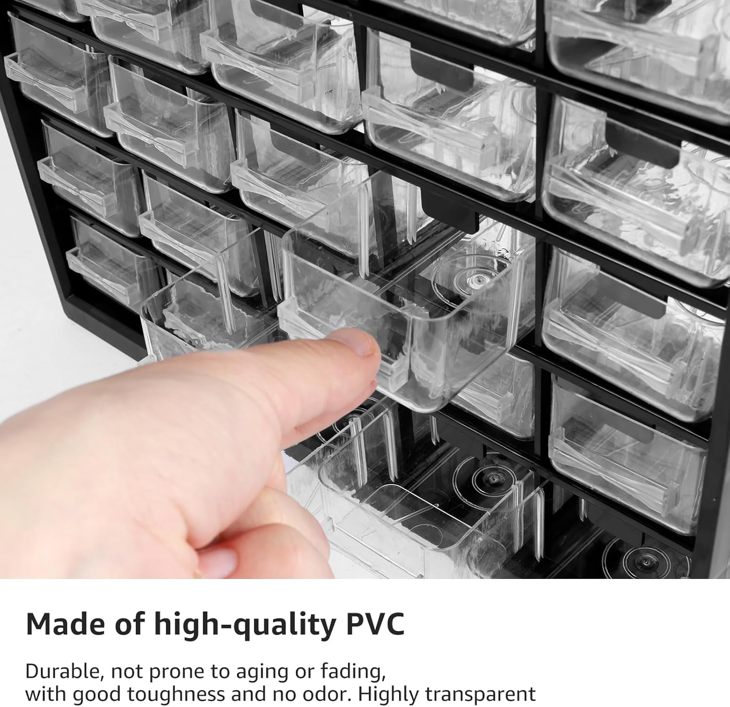 25 Drawers Stackable Organizer Cabinet with 50 Removable Dividers Desk Drawer Organizer Box Stackable Desktop Craft Drawer Cabinet for Hardware Craft 11.5&times;8.9&times;4.8 Inch image number 1