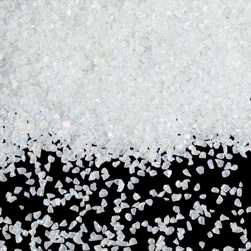 SUNNYCLUE 1 Box 5 Colors 150G Blue Broken Glass Small Crushed Crystals Bulk Irregular Glitter Metallic Stones Flakes Glass Chips for Resin Diy Art Vase Epoxy Supplies Crafts Nails Jewelry Making Women