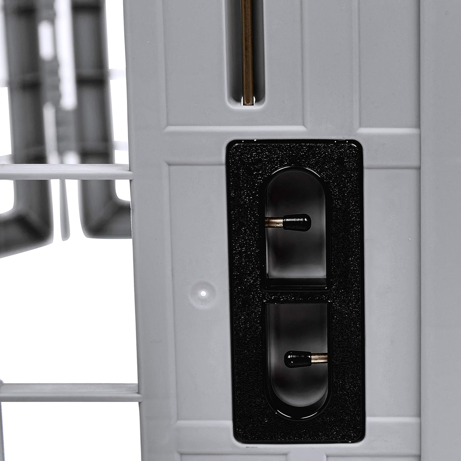 Amazon Basics 8-Panel Plastic Pet Pen Fence Enclosure with Gate - 150 X 147 X 71 Centimeters, Grey