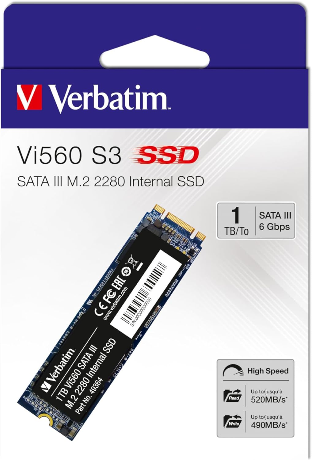 M.2 SATA III 2280 Internal SSD 1TB (Vi560) image number 5