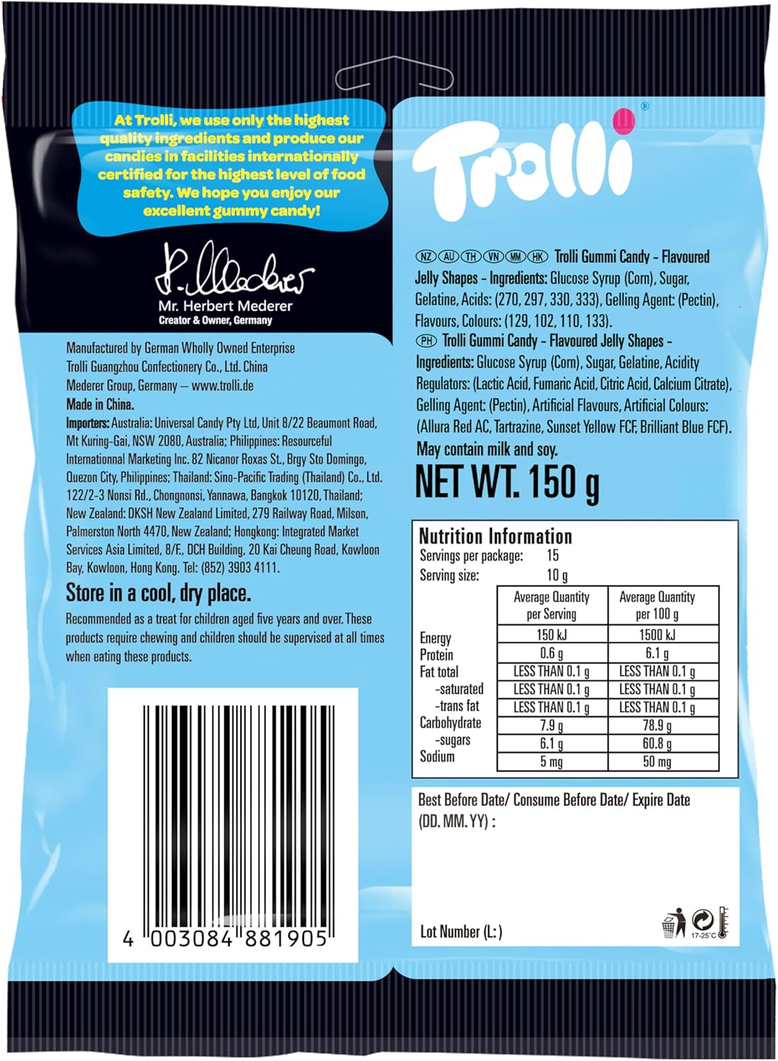 Trolli a Britecrawlers Bag, 150 Gms