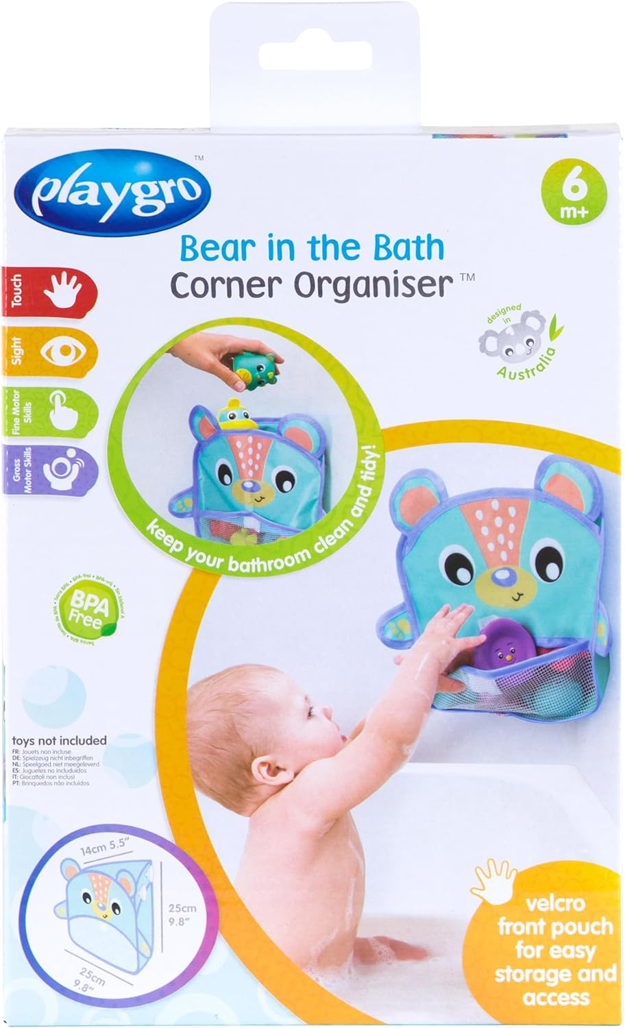 Playgro Bear in the Bath Corner Organiser, Multi, image number 2