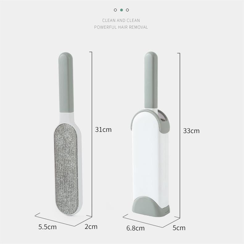 Ulata 2Pc Garment Brush,Double Sided Self Cleaning Loose Hair Catcher for Pet, Hair Cleaner for Clothes, Sofa, Carpet,Electrostatic Adsorption image number 2