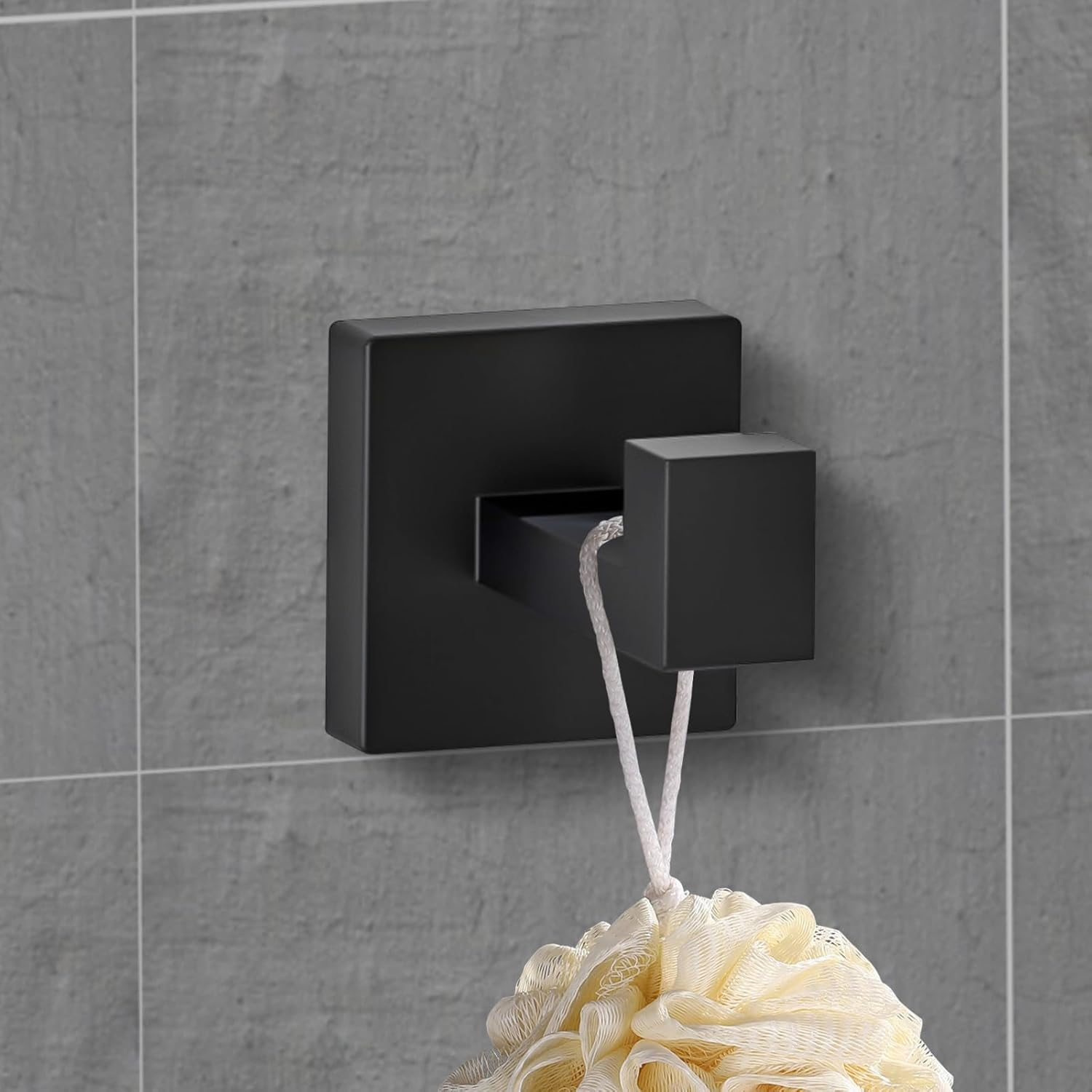 Sunzone Bathroom Hardware Accessories Set, Matte Black Bathroom Accessories Set,Wall Mounted Stainless Steel Towel Rack,Towel Ring,Toilet Paper Holder,2 Towel Hooks image number 1