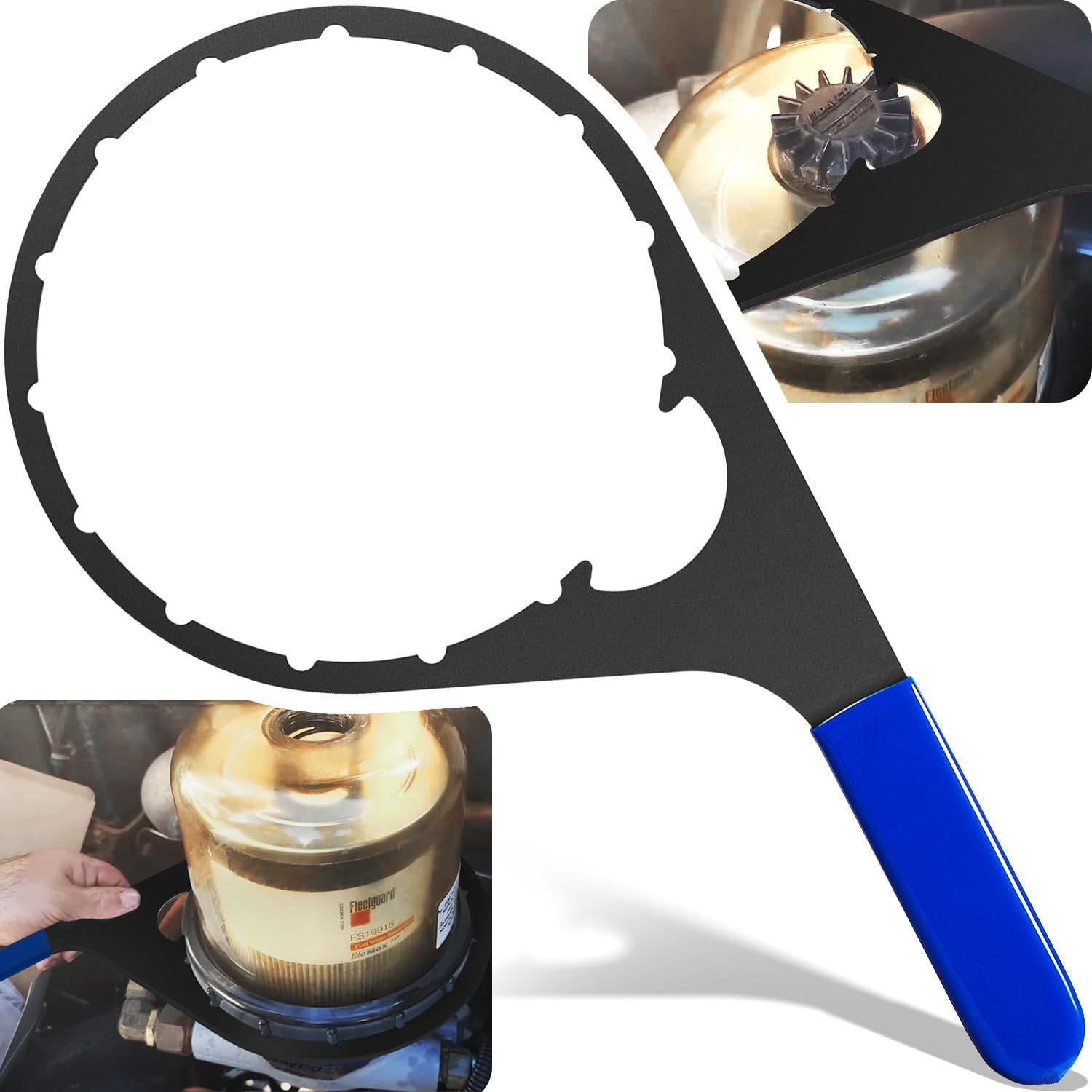 Sixcow Replace for Davco 6&rsquo;&rsquo; ID 380134 382 Colar/Vent Cap Oil Fuel Filter Wrench for Fuel Pro 382, 380, Metal image number 5