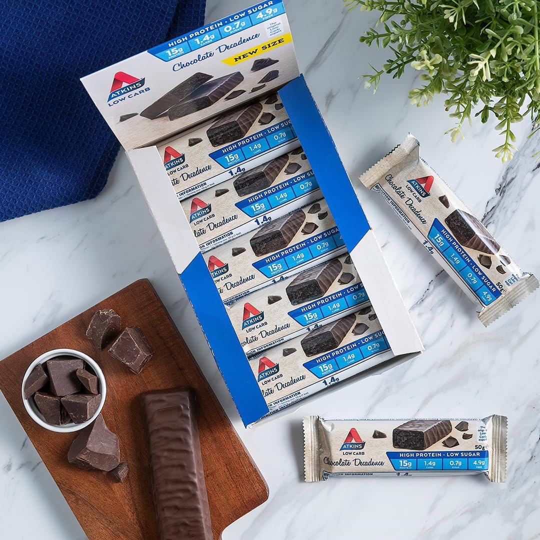 Atkins Advantage Bars, Chocolate Decadence, 750 Grams, Pack of 15 image number 5