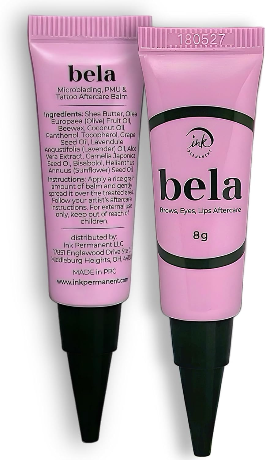 Bela Microblading Aftercare, PMU and Tattoo Healing Cream Microblading Aftercare Ointment for Tattoo, Brows & Permanent Make up Procedures, No Smell (5 Pack)