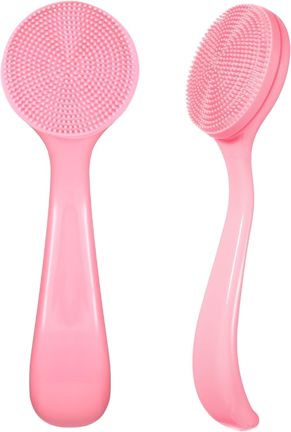 2 Pcs Silicone Manual Facial Cleansing Brush Waterproof Face Cleaning Scrubber Exfoliator Cleanser Soft Face Scrubber Exfoliating Brush for Blackheads Makeup Residues Removal