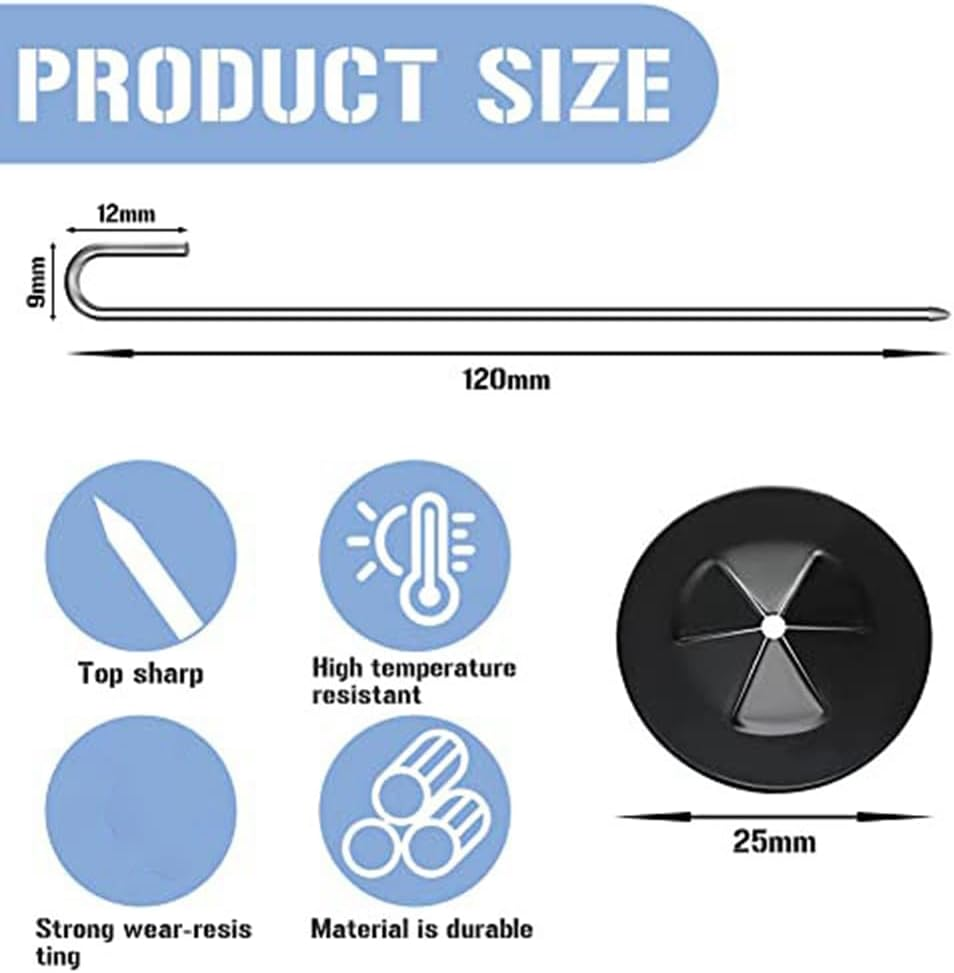 Aribrnten 100 Packs Solar Panel Guard Clips, Stainless Steel Wire Fence Fasteners Animal Guard Roll Kit for Solar Panel image number 4