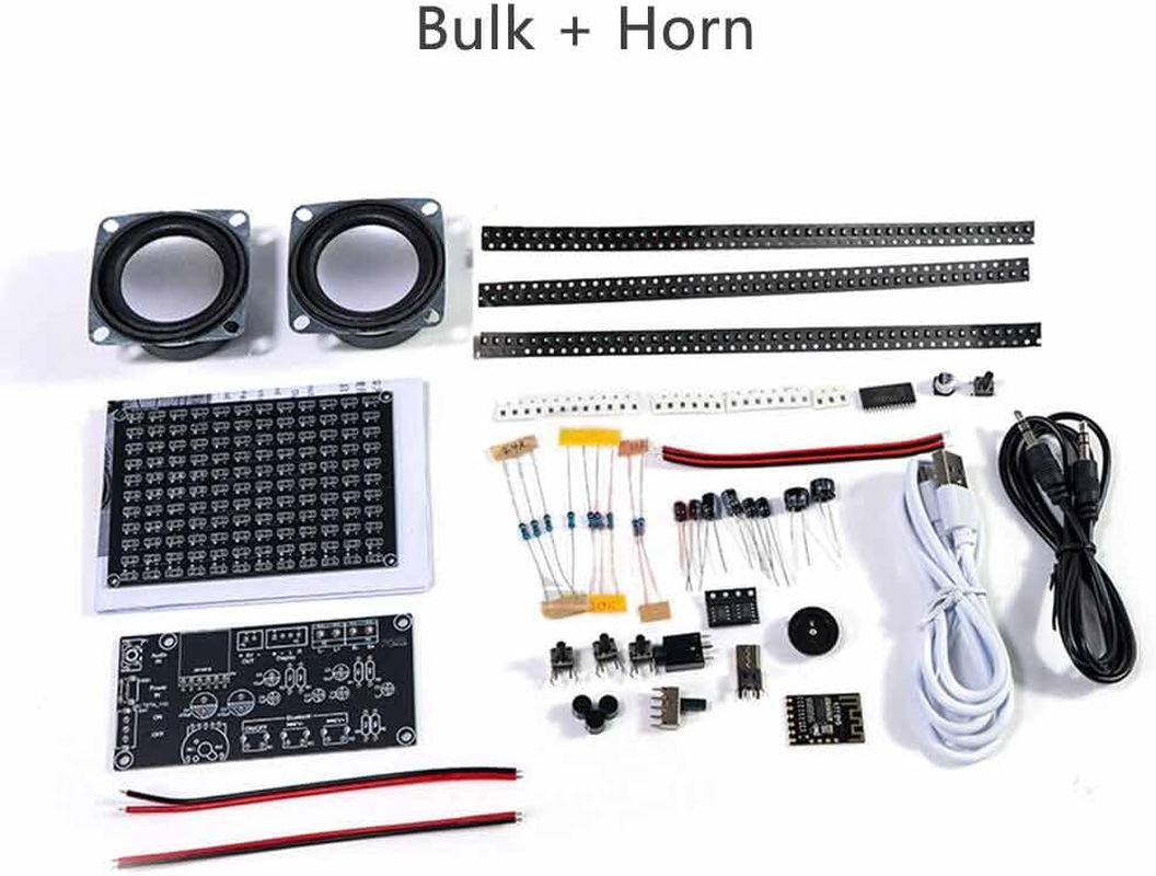 DIY Electronics Kit LED Bluetooth Speaker, Build Your Own Portable Bluetooth Speaker,Led Music Spectrum Electronic Soldering Electronic Kit (Without Shell) image number 5