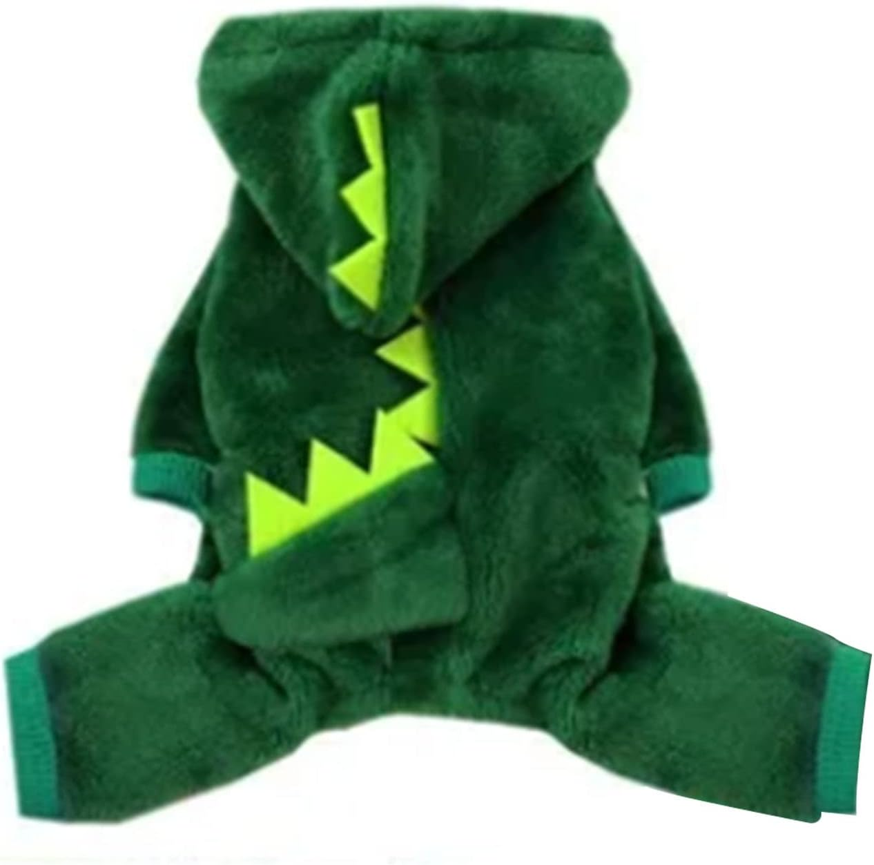 Dog Dinosaur Costume, Fashion Cute Warm Fluffy Hoodie Puppy Winter Outfits, Pet Halloween Costumes Dog Plush Outfit Cosplay Funny Apparel Four Leg Jumpsuit for Dogs Cats Pets(L) image number 3