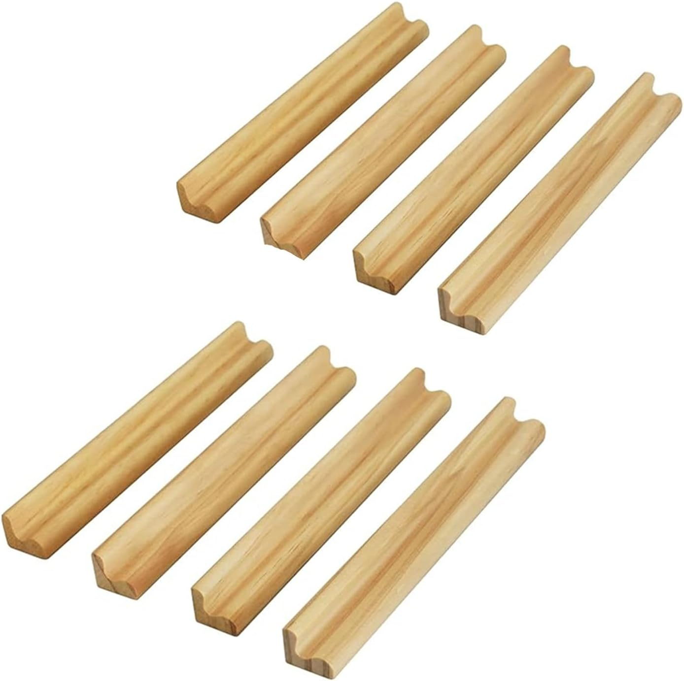 Natural Wood Domino Holder Stand Display Base Mahjong Rack Tray Simple, Stylish, and Versatile Entertainment Solution, Ideal for Scrabble Tiles, Rummikub, and Domino Games (8-Pack) image number 6