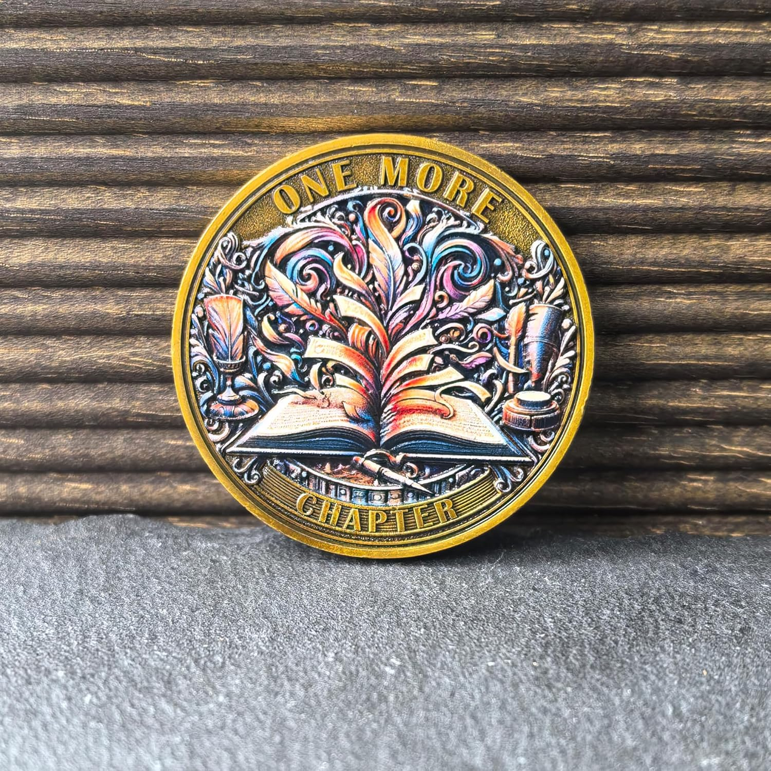 Book Lovers Decision Coin - 'One More Chapter' Vs 'Go to Bed' Dual-Sided Medallion