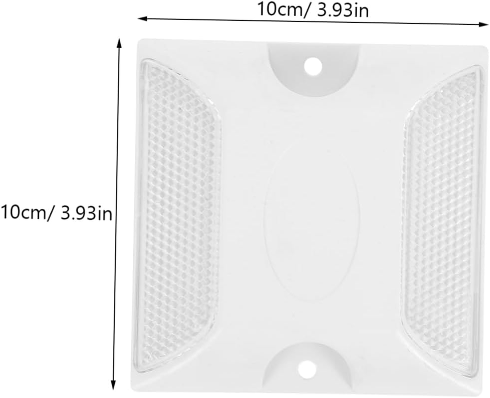 NOLITOY 4Pcs Abs Reflective Road Studs Raised Pavement Markers for Enhanced Nighttime Safety High Visibility Reflectors for Driveways and Roads Traffic Safety Signs image number 4