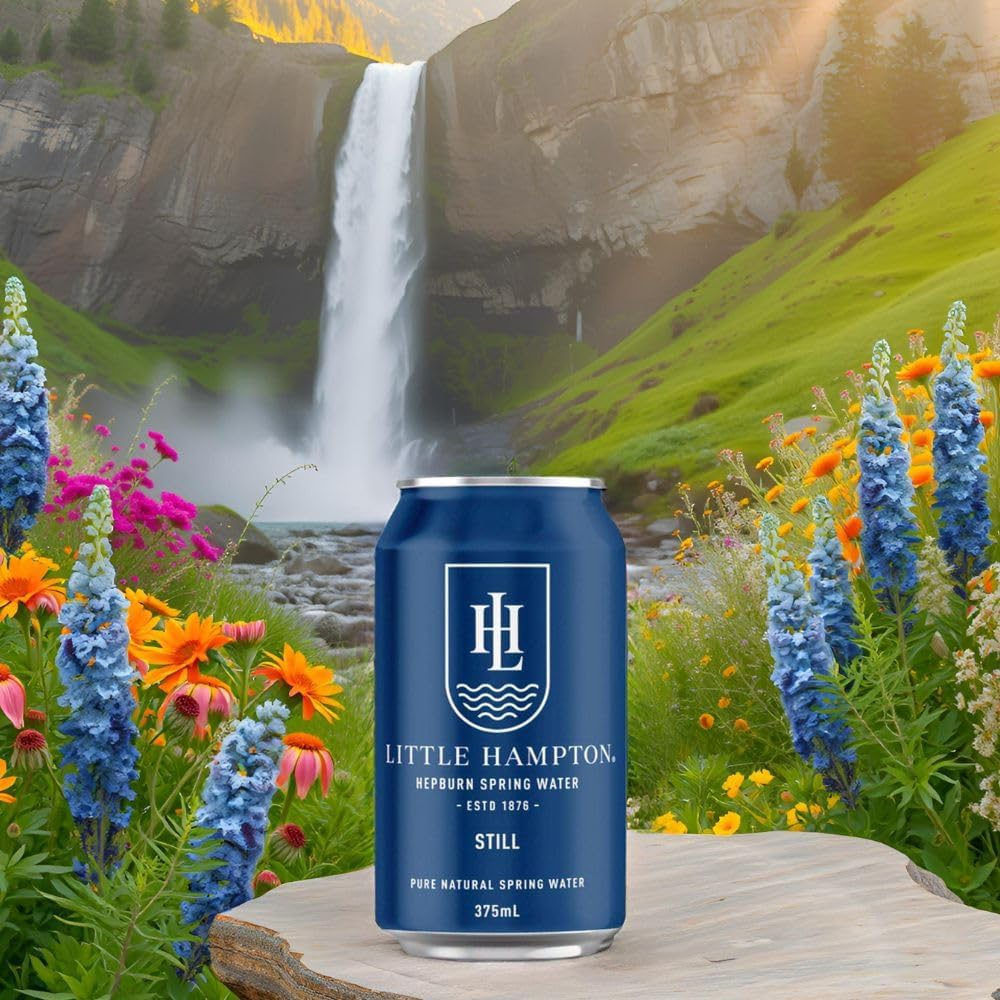 Little Hampton Natural Spring Water, Still, 375Ml Cans, Pack of 10. Hepburn Region, Victoria image number 2