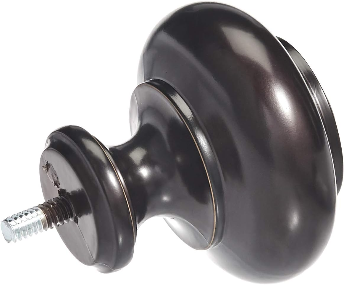 Amazon Basics Knob Curtain Rod Finials, Set of Two, Espresso (Dark Bronze) image number 3