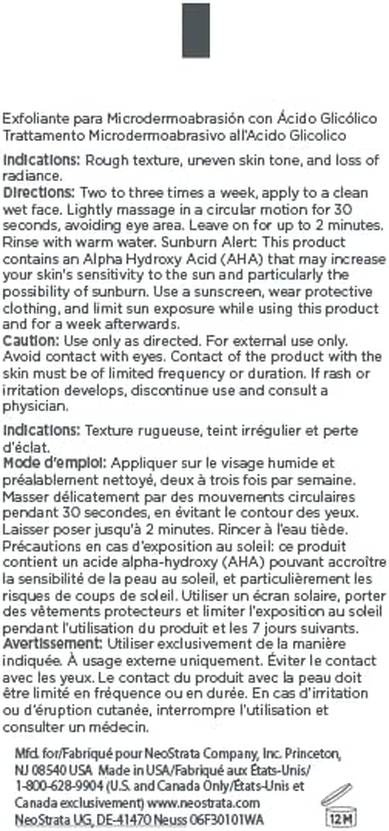 NEOSTRATA Glycolic Microdermabrasion Face Polish Skin Resurfacing Treatment for All Skin Types, 2.6 Oz. image number 3