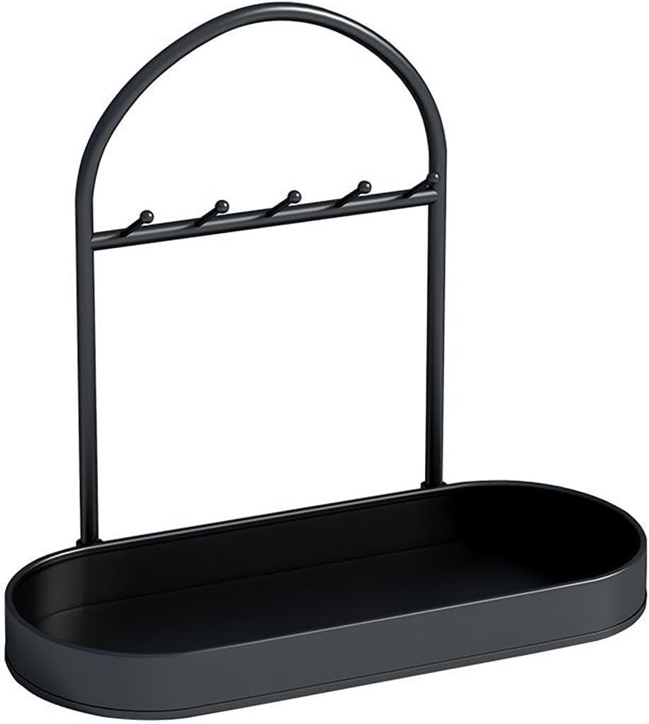 AIMALL Key Entry Door Storage Rack - Stylish Entrance Storage Organizer with Hooks for Keys, Jewelry, and Accessories, Shoe Cabinet and Mask Hanger