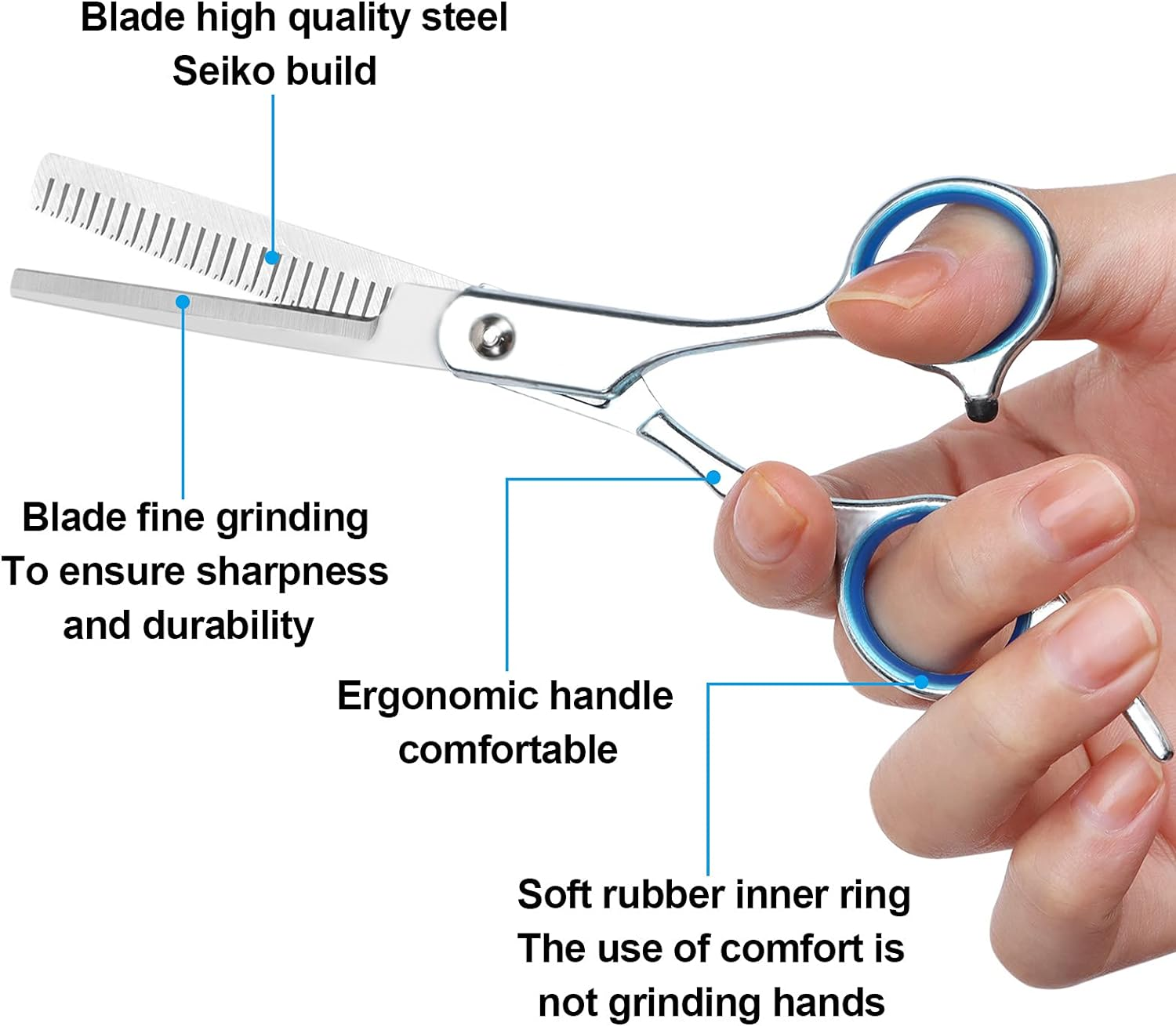 Manual Clippers Haircut Old Fashion Hand Hair Clipper with 2 Hair Cutting Scissors,Portable Hand Push Haircut Low Noise Non-Electric Hair Cutter for Hair Removal image number 5