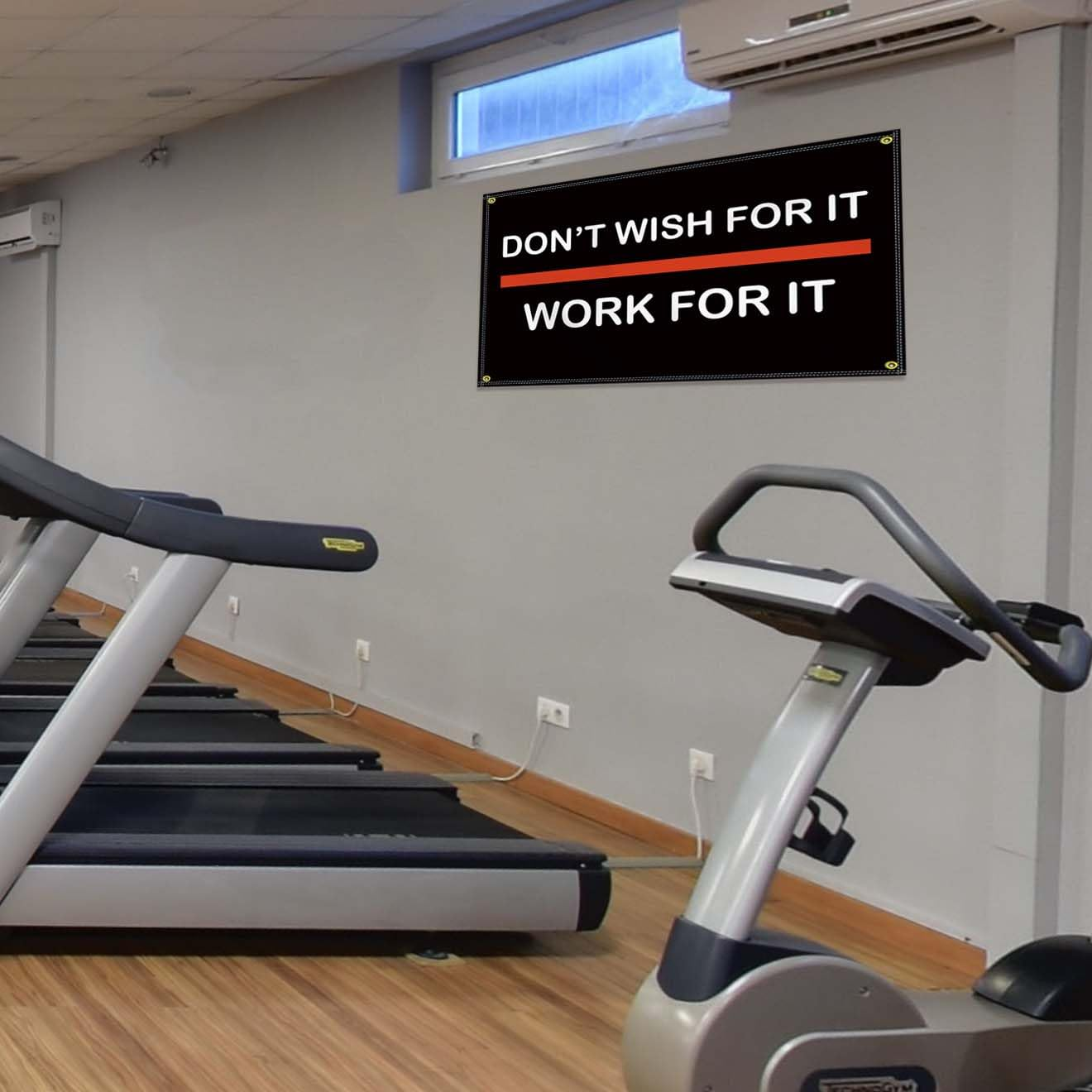 Large 3&times;5 FT Work for It and Dont Wish Flag, Big Motivational Inspirational100D National Outdoor Banner,Decorgarden with 4 Brass Gromment image number 1