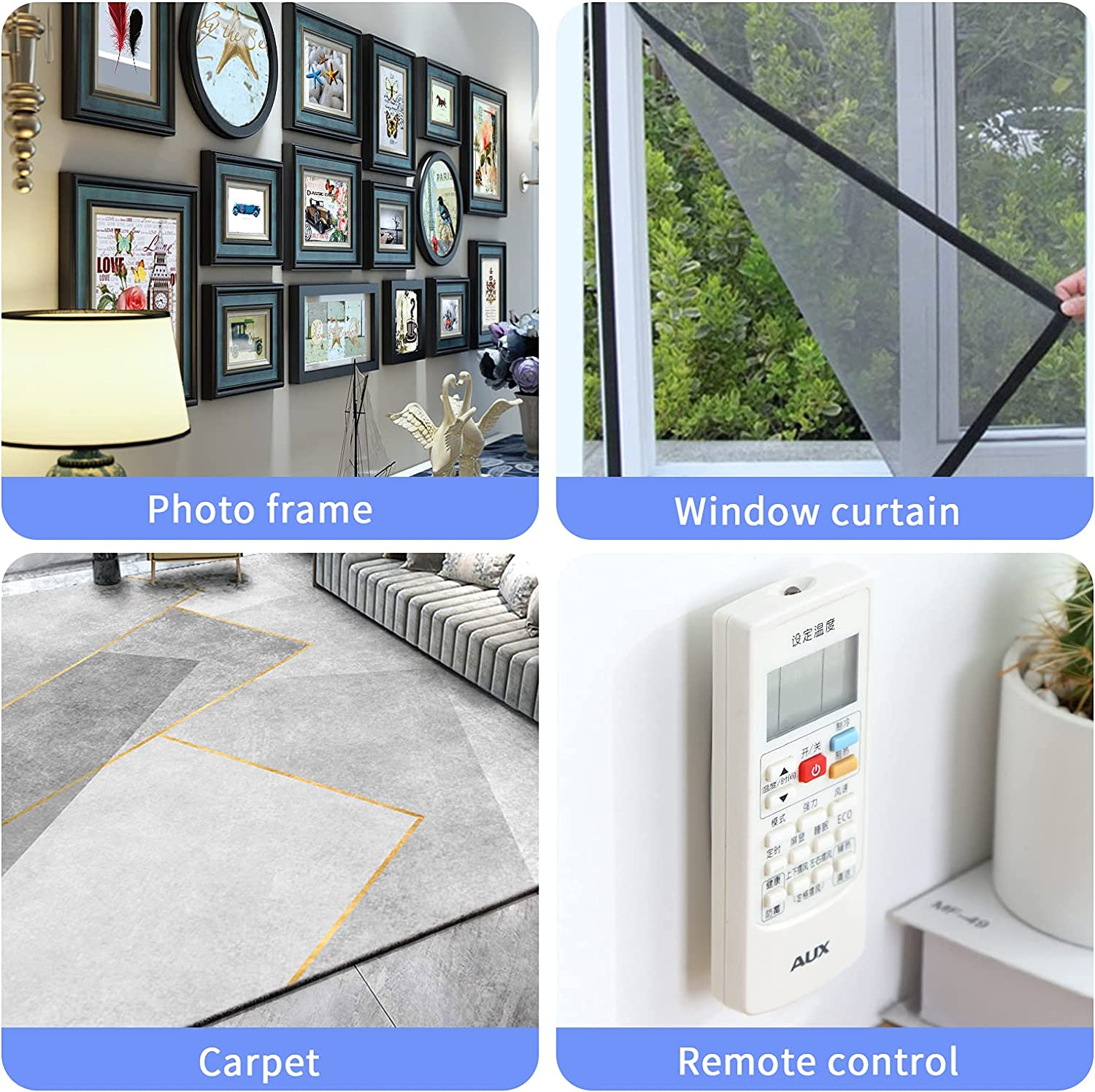 3M Industrial Strength Sticky Back Fastener | 5 X 10 Cm 12 Sets | Interlocking Tape Mounting Tape for Carpet, Couch Cushions, Pedal Board - Black image number 2