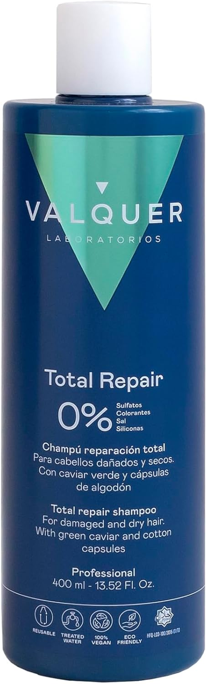 2 in 1 Shampoo & Conditioner TOTAL REPAIR ZERO Sulphates Silicones Colourants Salt 400 Ml image number 2