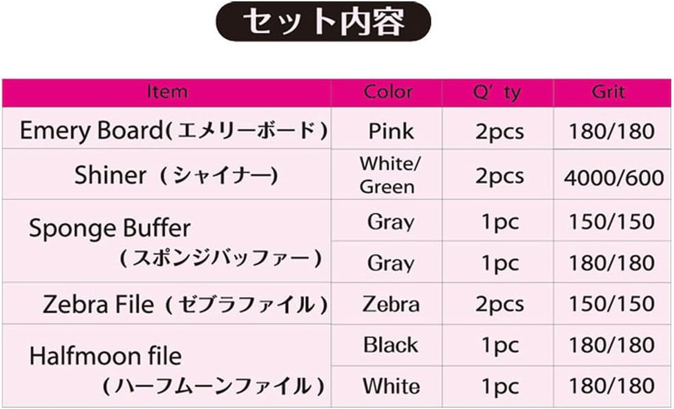 Beauty Nailer Nail File Semi Professional File Set SPF-1