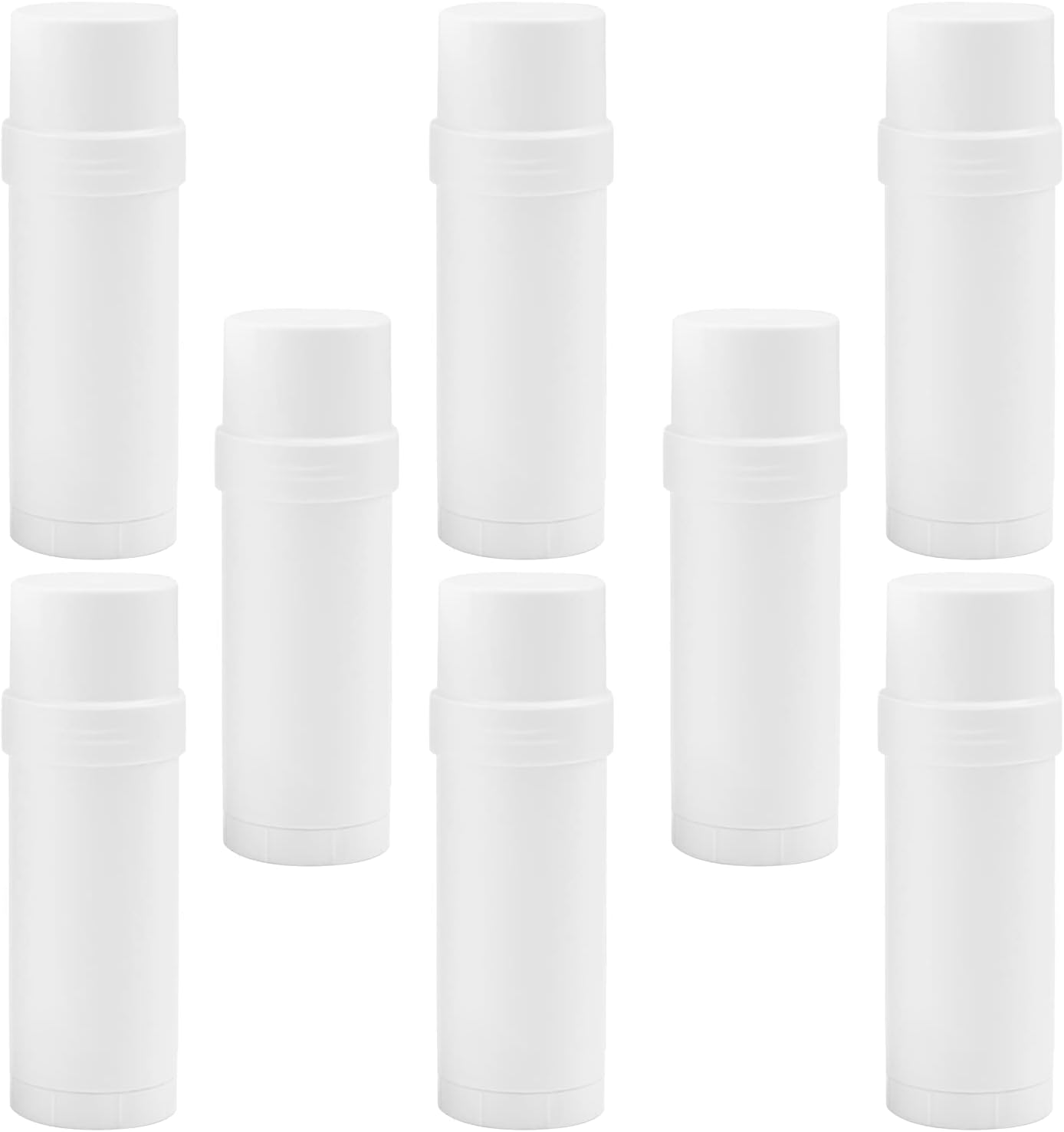 60Ml/2Oz Plastic Deodorant Containers round Twist up Empty Bottles Refillable Stick Deodorant Tubes for Heel Balm Lotion Bar Crayon DIY Lipstick - 8 Pack image number 3