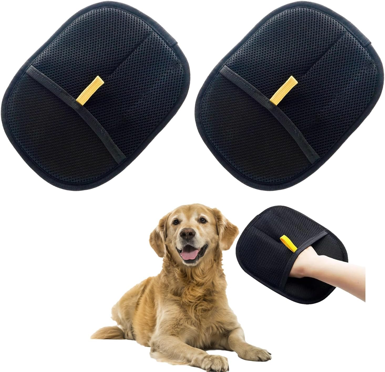 Bbiurer Pack of 2 Fur Magnet Gloves, 2025 Pet Hair Remover Glove, Reusable for Cat Hair Removal, Effective Cleaning and Care during Bathing image number 3