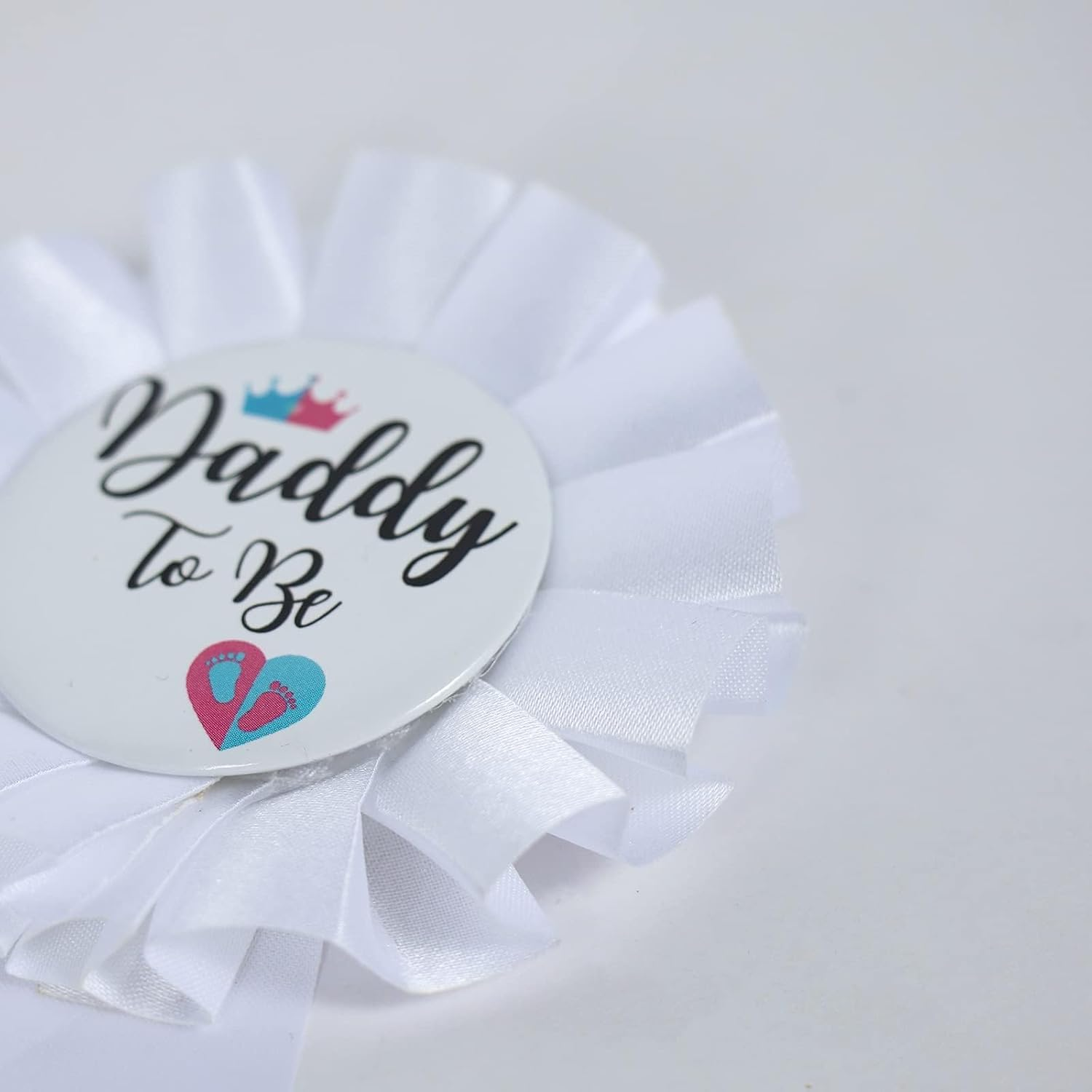 Gender Reveal Decorations Sash and Tinplate Badge Mommy to Be and Daddy to Be Baby Shower