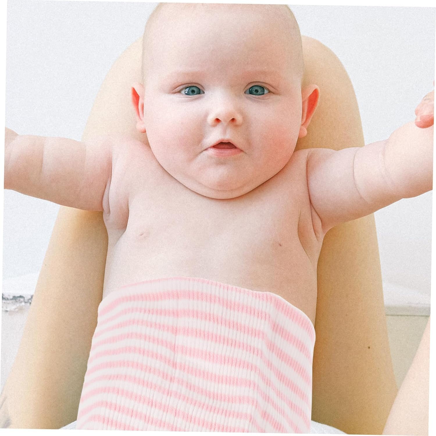 Cotton Belly Band for Navel Care Soft Belly Wrap for Newborns and Convenient Cord Belt in Pink Stripe Essential Newborn image number 4