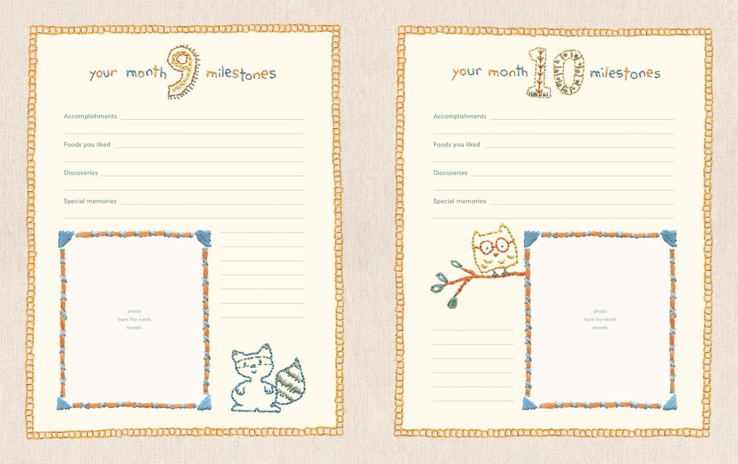 C.R. Gibson First 5 Years Memory Book, Record Memories and Milestones on 64 Beautifully Illustrated Pages - Made with Love image number 5