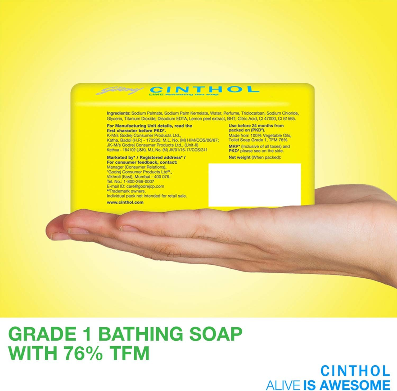 Cinthol Lime Bath Soap - 99.9% Germ Protection, 100G (Pack of 8) image number 6