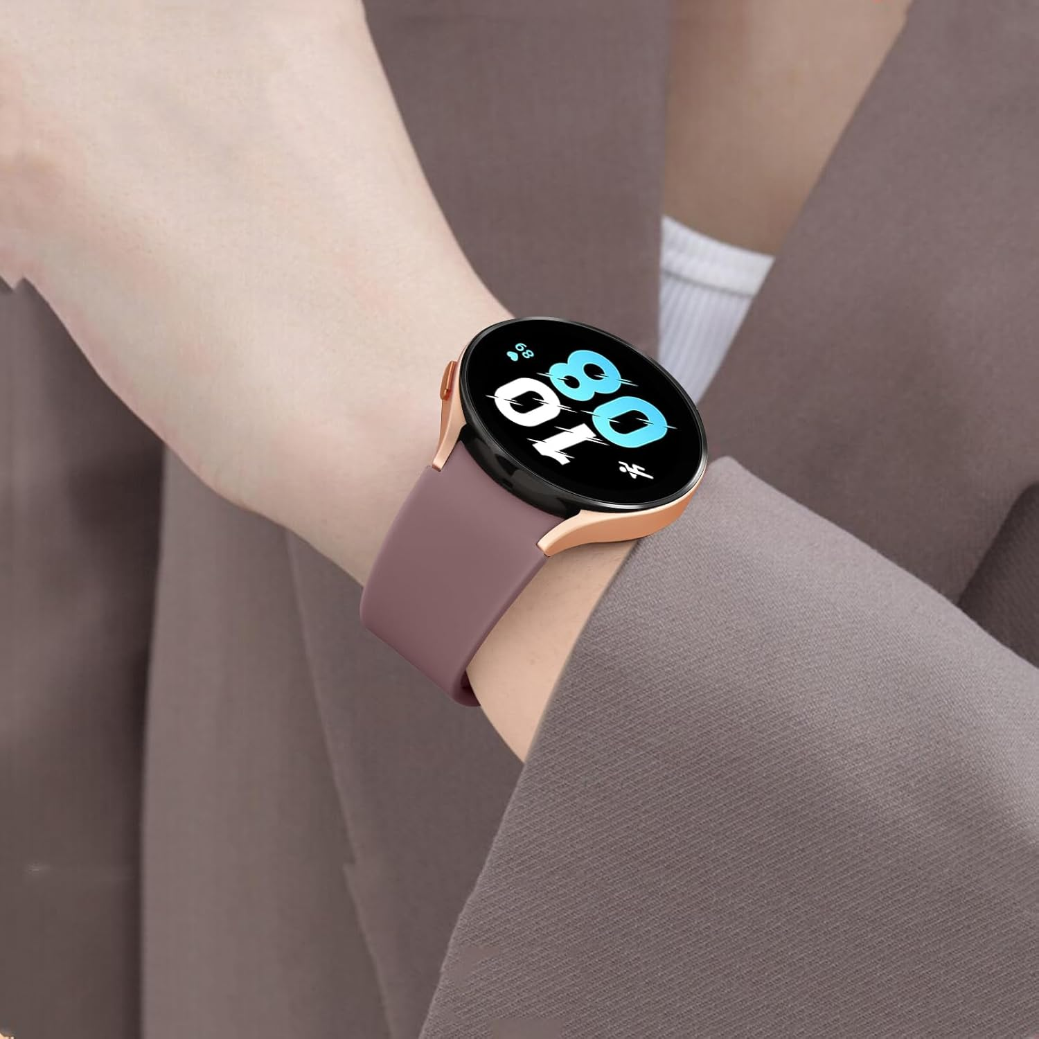 [4 Pack]Silicone Bands for Samsung Galaxy Watch 7 Bands/Samsung Galaxy Watch 7/FE/6/6 Classic/5/5 Pro/4 Women Men, 20Mm Soft Comfortable Adjustable Sports Replacement Strap image number 4