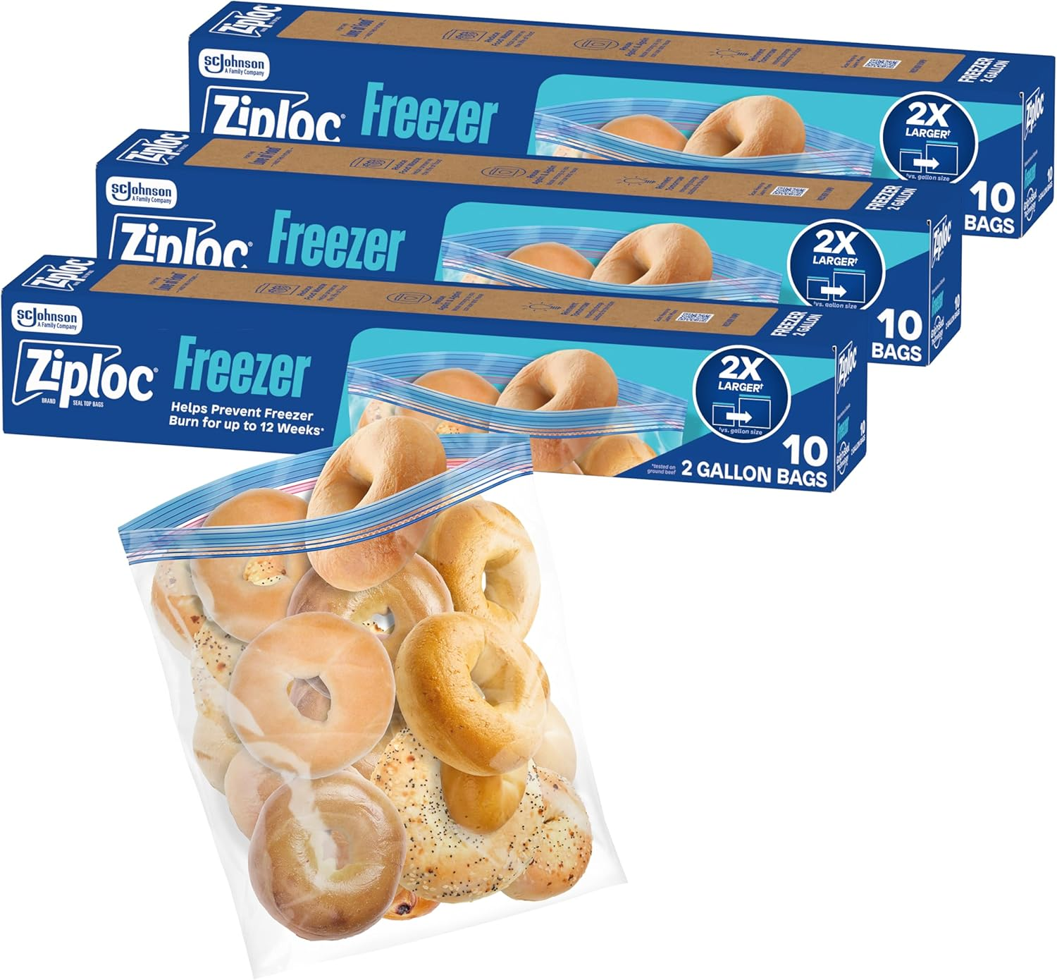 Ziploc 2-Gallon Freezer Bags, 30 Count image number 6